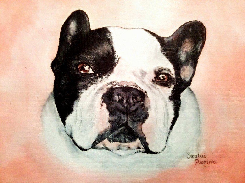 olaj festmény kutya portré